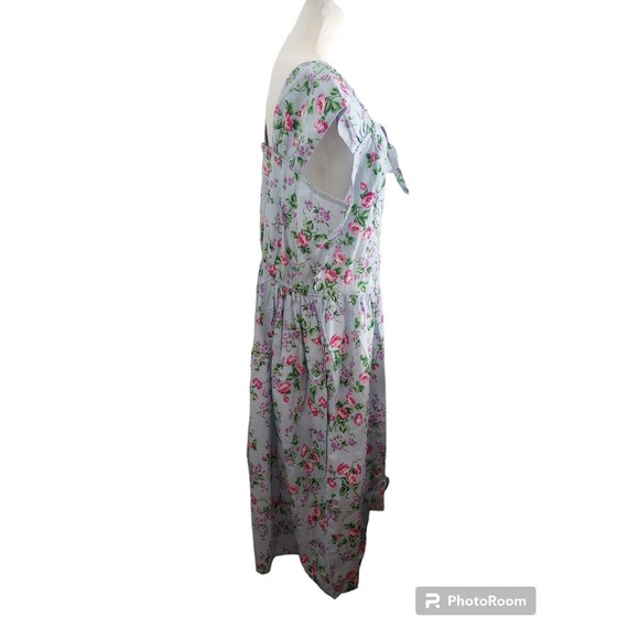 Chandni Dress Women XL 16/18 Floral Sweetheart Pastel Fit Flare Maxi Colorful - Picture 3 of 10